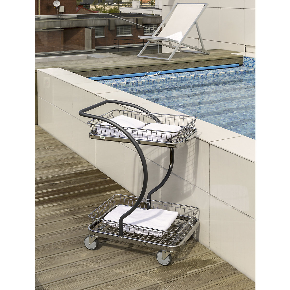 Carrito de supermercado y mesa rodante C-LINE – Kongamek (Imagen del producto 2)-1