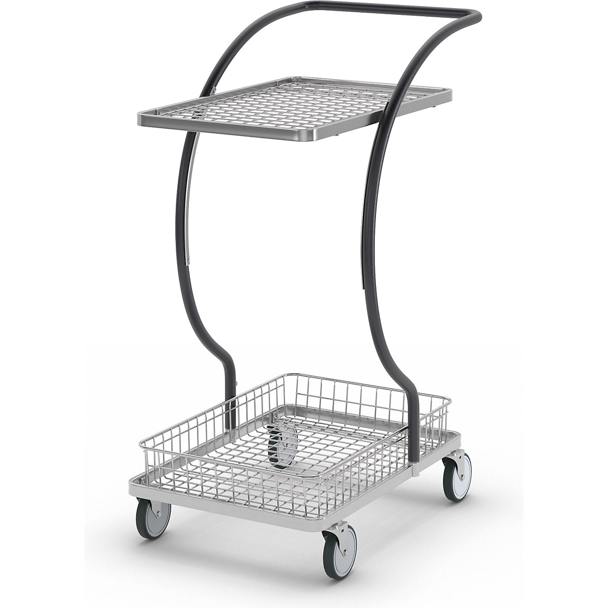 Carrito de supermercado y mesa rodante C-LINE – Kongamek
