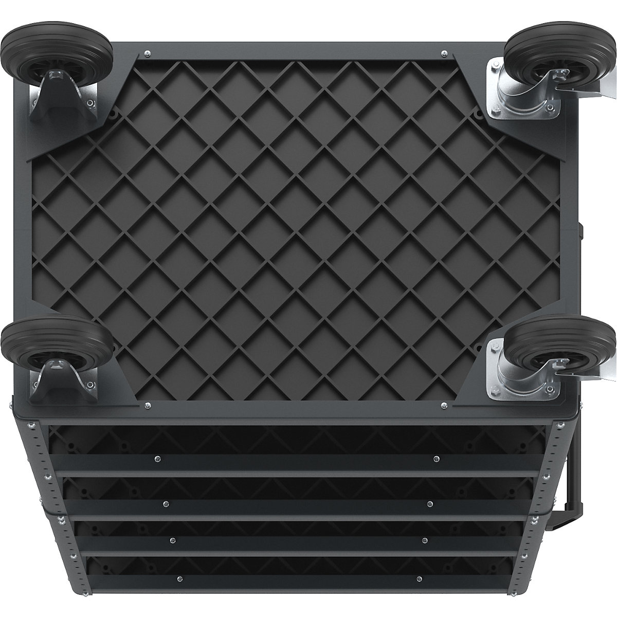 Carro con pisos CustomLine, abierto por los 4 lados – eurokraft pro (Imagen del producto 11)-10