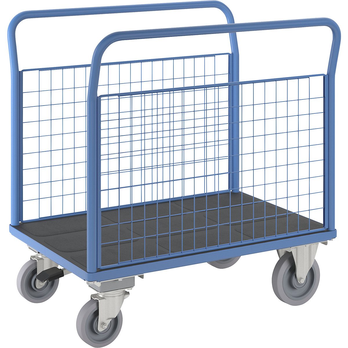 Carro de plataforma con paredes de rejilla – eurokraft pro