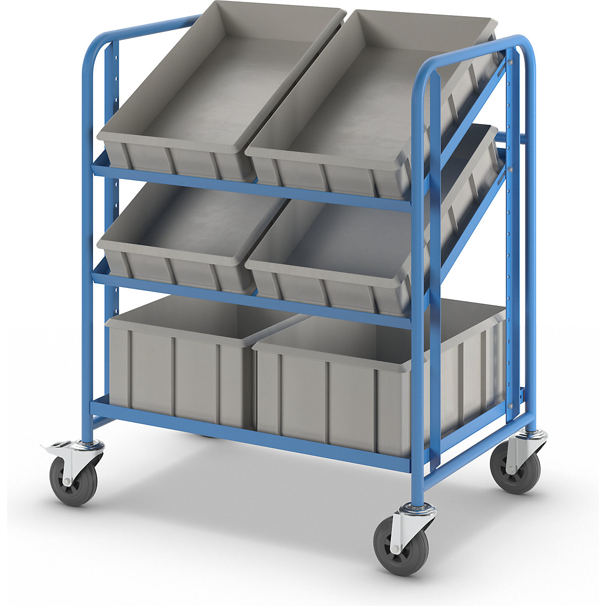 Carro con pisos con eurocajas – eurokraft pro (Imagen del producto 7)-6