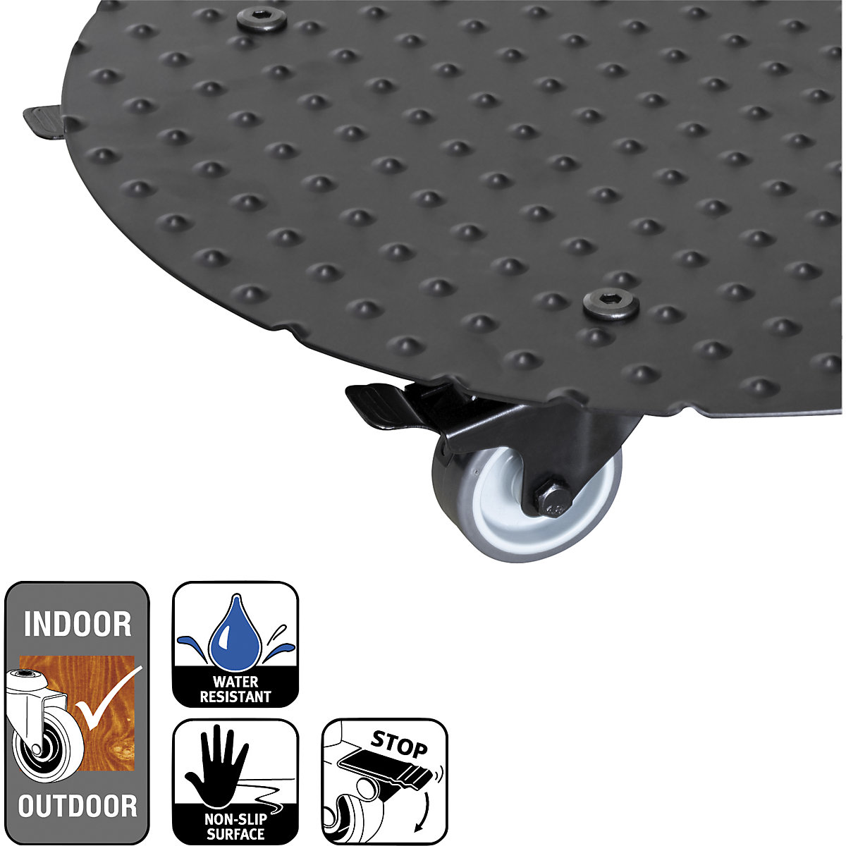 Soporte de aluminio con ruedas para macetas ALASKA – Wagner (Imagen del producto 4)-3