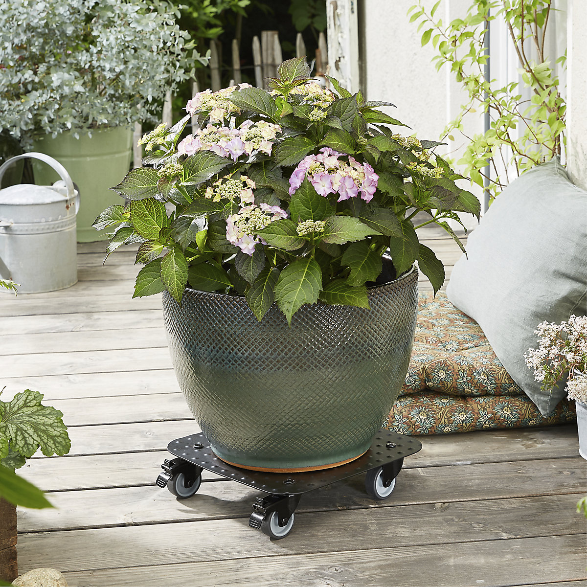 Soporte de aluminio con ruedas para macetas ALASKA – Wagner (Imagen del producto 3)-2