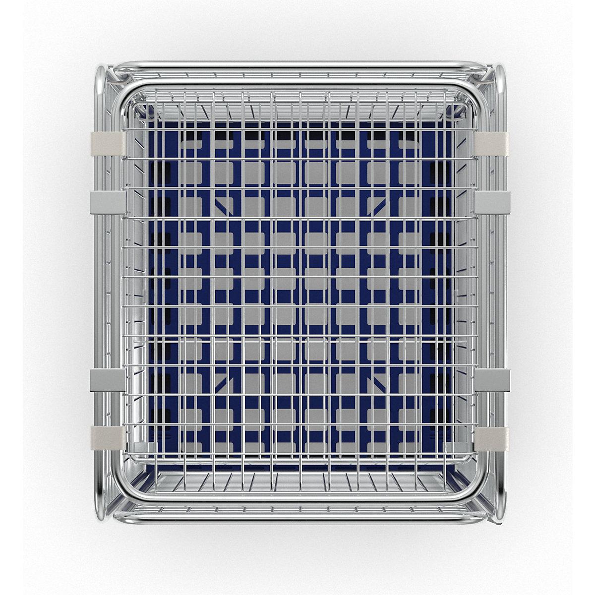 Contenedor de acero antirrobo con tablero rodante de plástico (Imagen del producto 8)-7