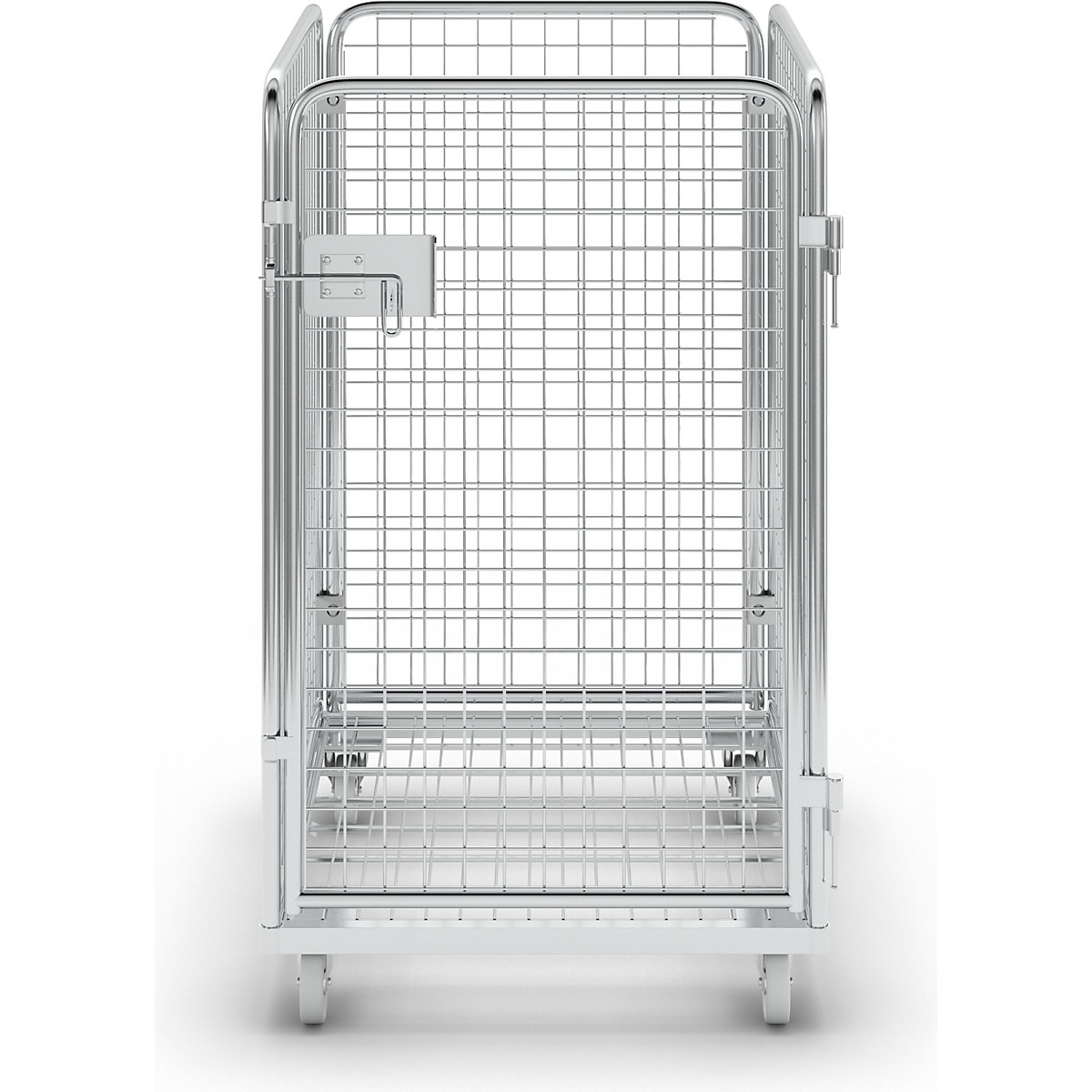 Contenedor de rejilla de alambre con tablero rodante de acero (Imagen del producto 7)-6