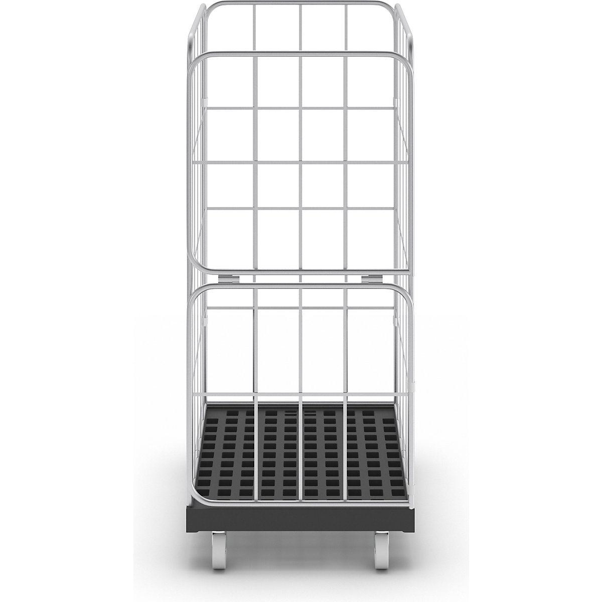 Contenedor rodante con rejilla lateral – eurokraft basic (Imagen del producto 6)-5