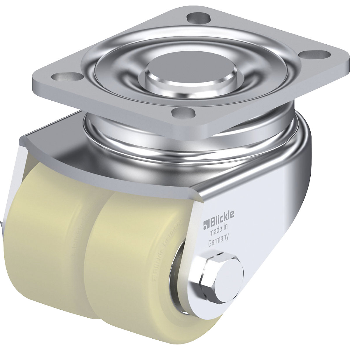 Roda orientável dupla em chapa de aço LHD-GSPO 60K - Blickle