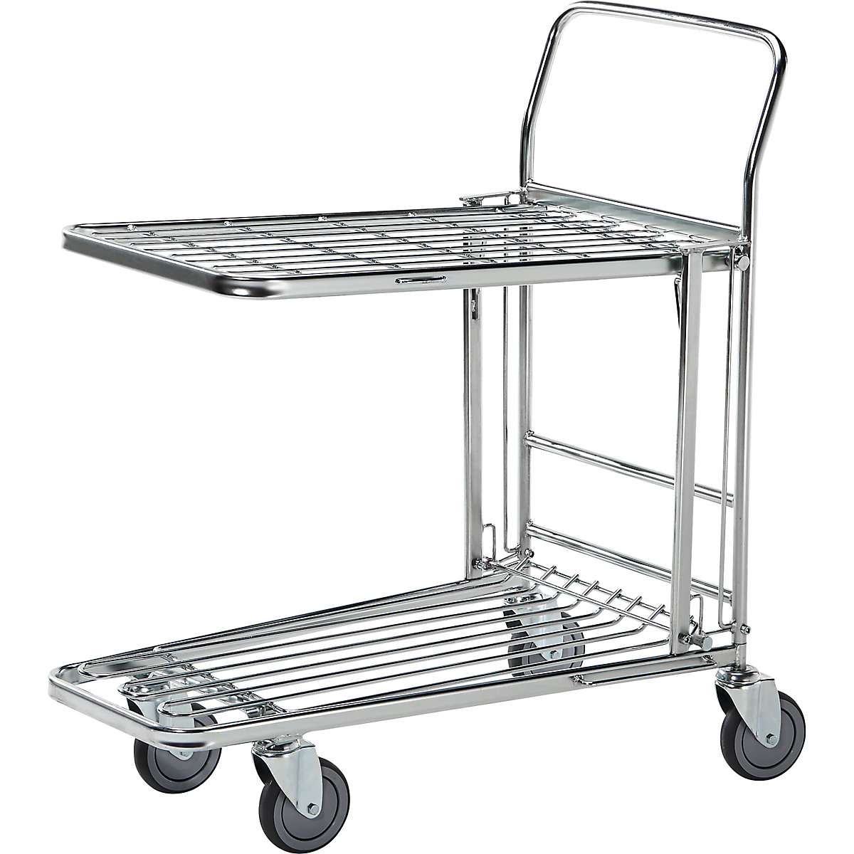 Kongamek Einkaufswagen, verzinkt, LxBxH 860 x 530 x 1010 mm, Tragfähigkeit 300 kg