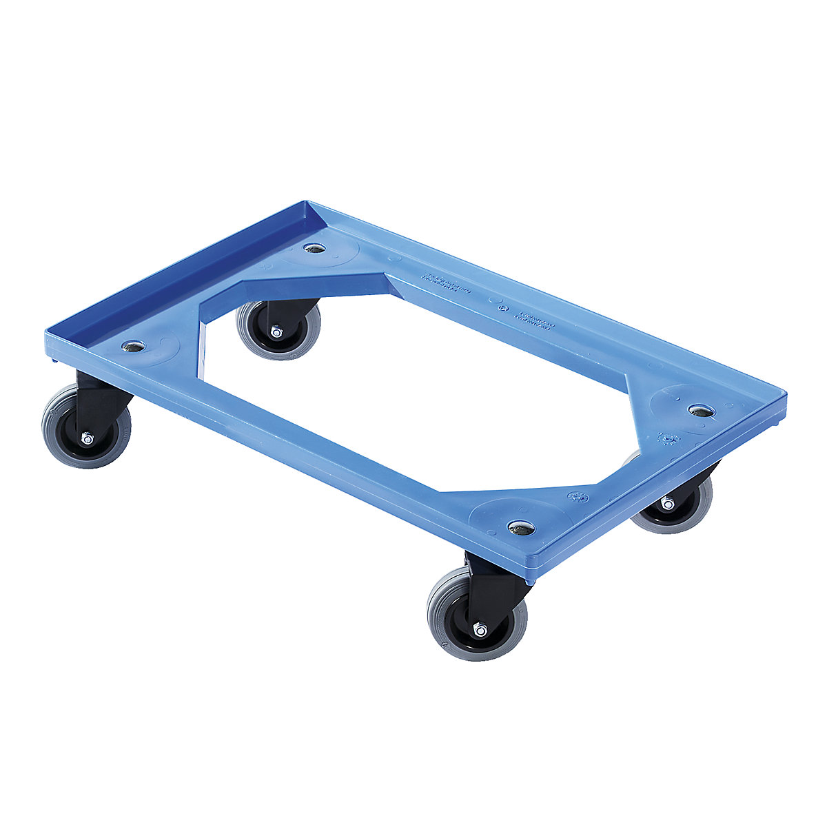Kunststoff-Fahrgestell, für Euroformat 600 x 400 mm, Vollgummi-Räder