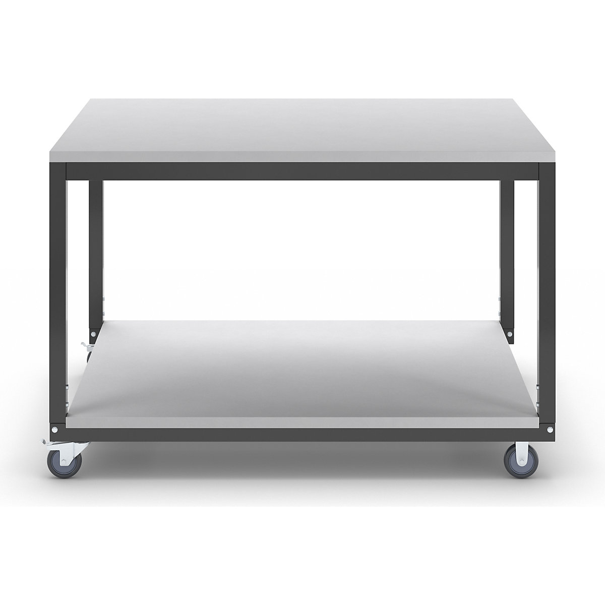 Tischwagen mit 2 Etagen, höhenverstellbar eurokraft basic (Produktabbildung 3)-2
