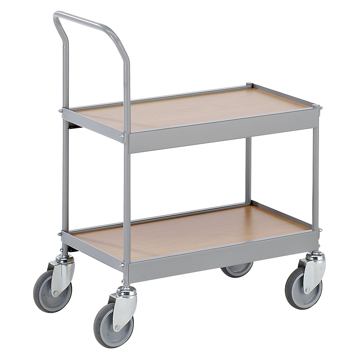 EUROKRAFTpro Abräumwagen, LxBxH 720 x 380 x 855 mm, mit 4 Lenkrollen, Rad-Ø 100 mm