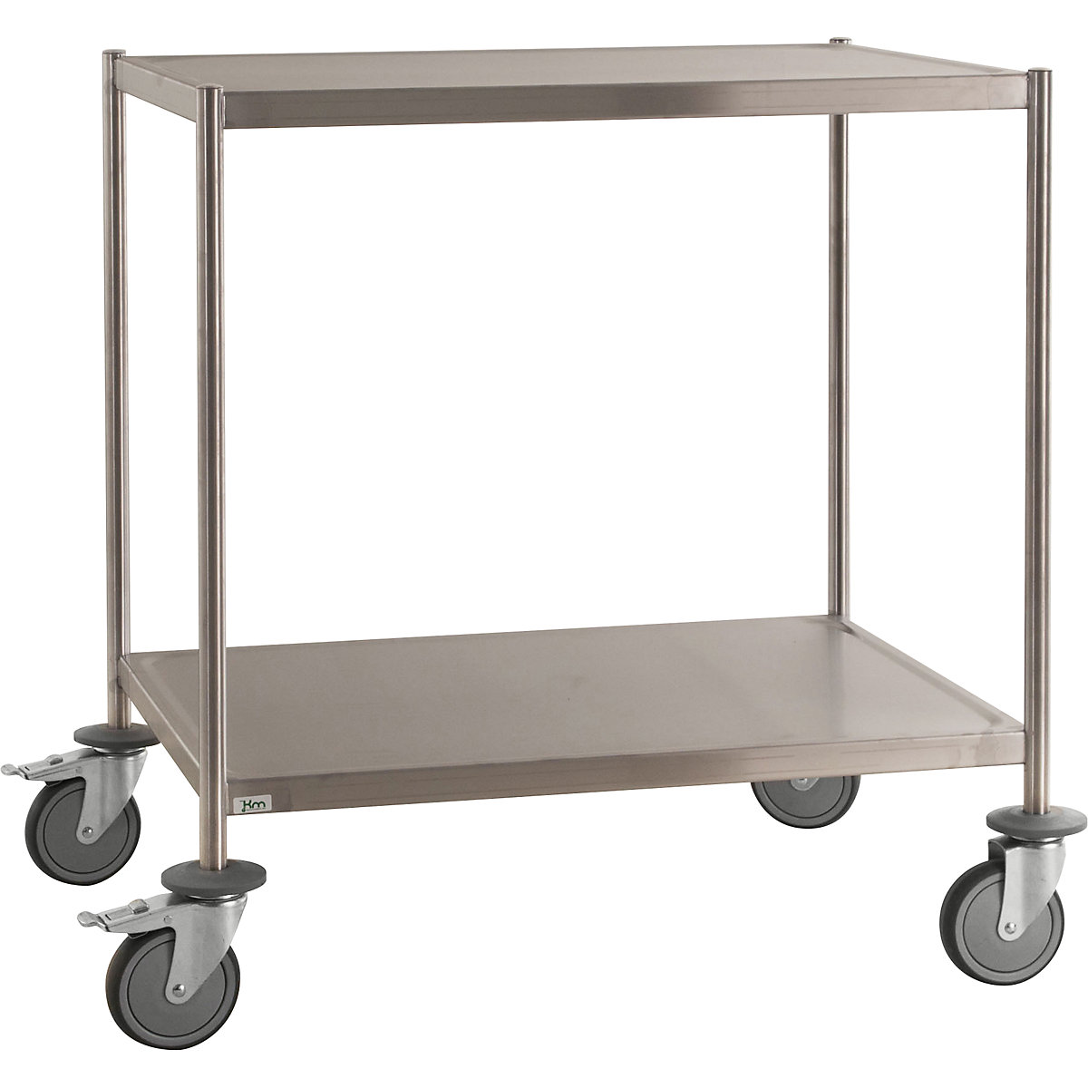 Kongamek Edelstahl-Etagenwagen, verschweißt, LxBxH 1075 x 575 x 900 mm, 2 Etagen