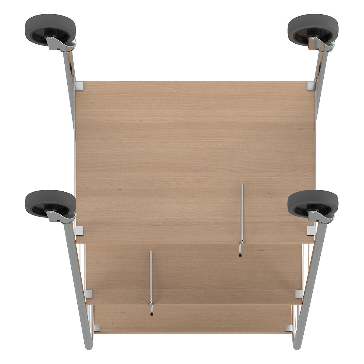 Kromiran voziček za fascikle, z odlagalno polico – HelgeNyberg (Slika izdelka 12)-11