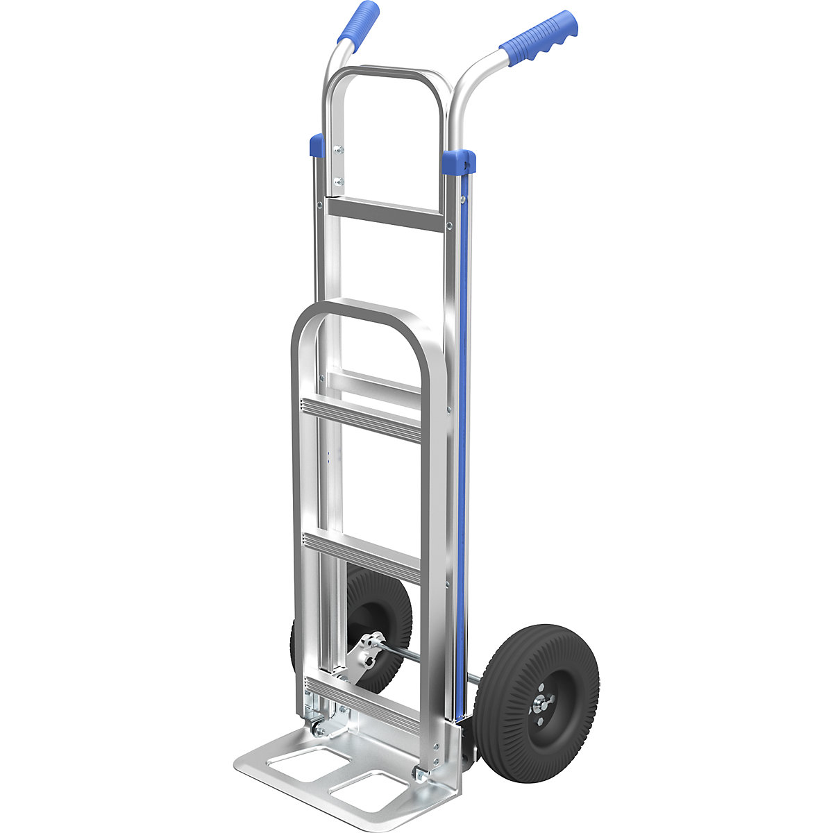 Aluminijast voziček za prevoz vreč, nakladalna površina ŠxG 355 x 230 mm, nosilnost 200 kg, od 2 kosov-6