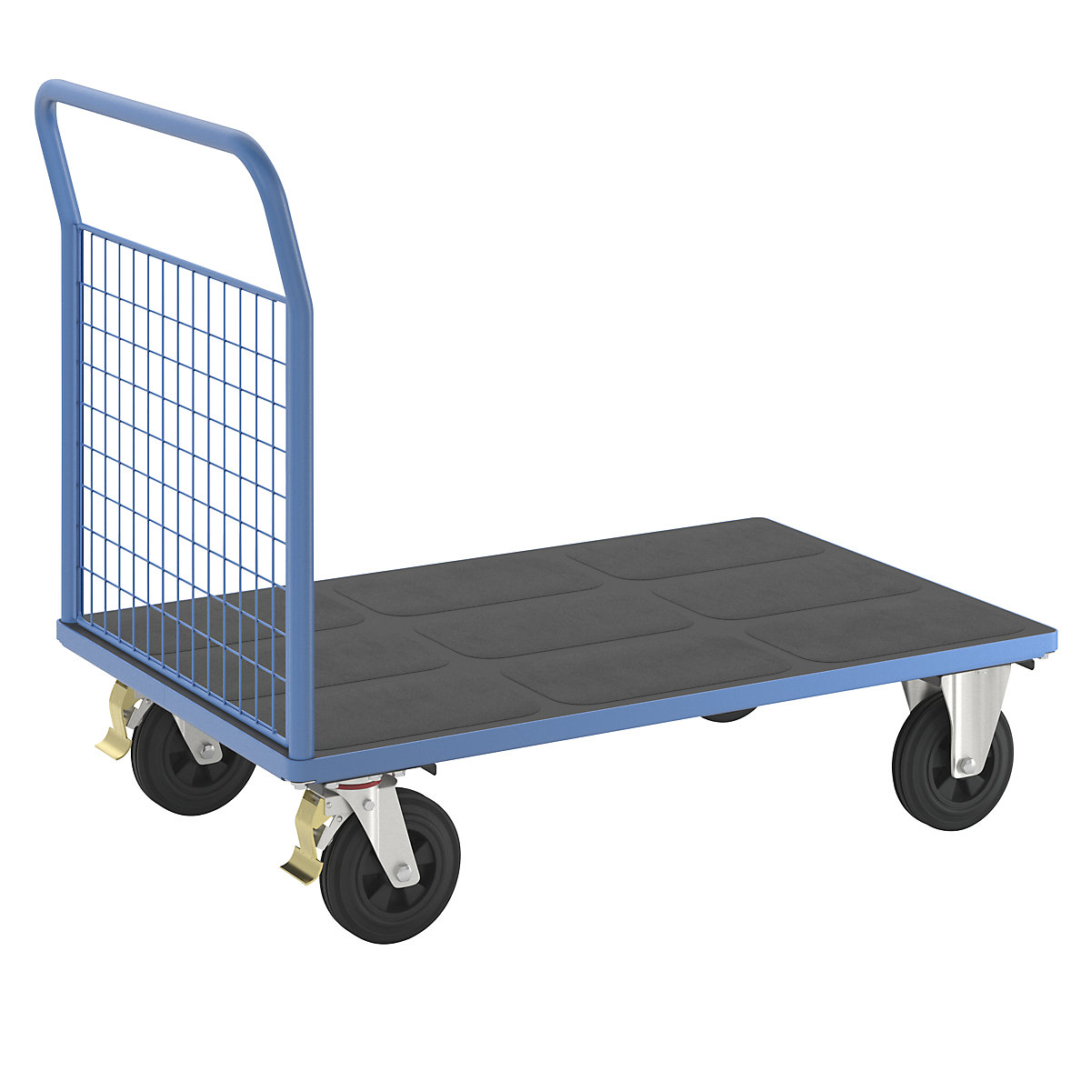 Carrello a pianale con sponde grigliate – eurokraft pro
