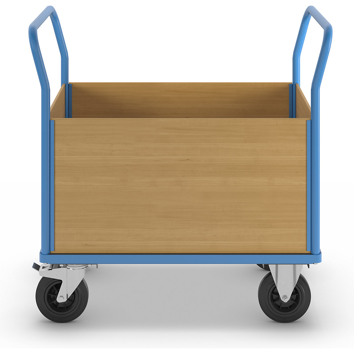 Carrello a pianale con sponde in legno – eurokraft pro (Foto prodotto 3)-2