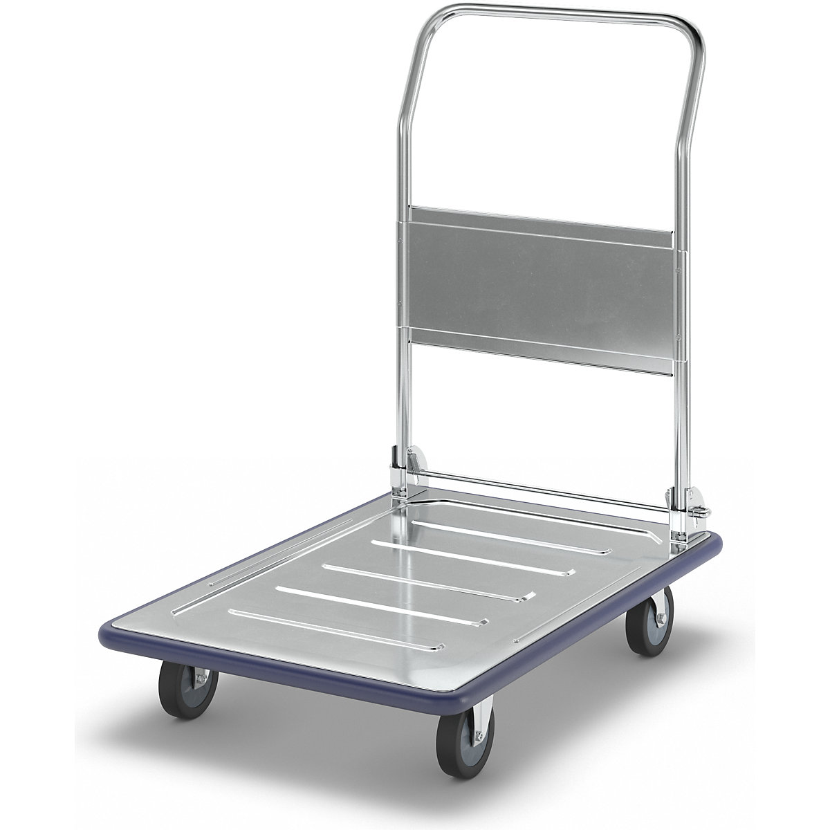 Carrello zincato a pianale