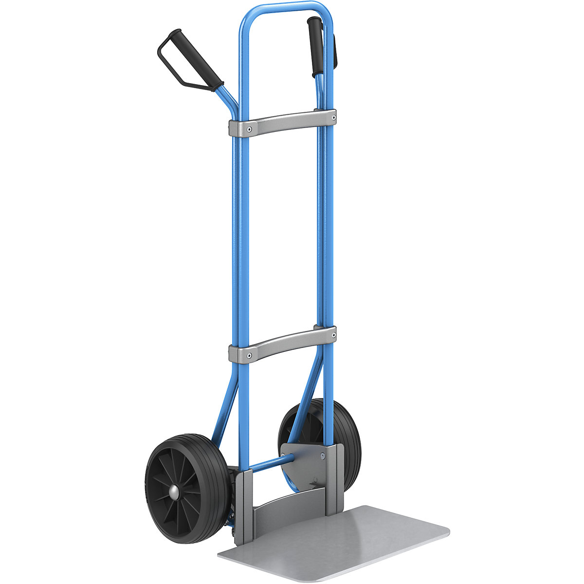 Carrello per sacchi, blu – eurokraft pro