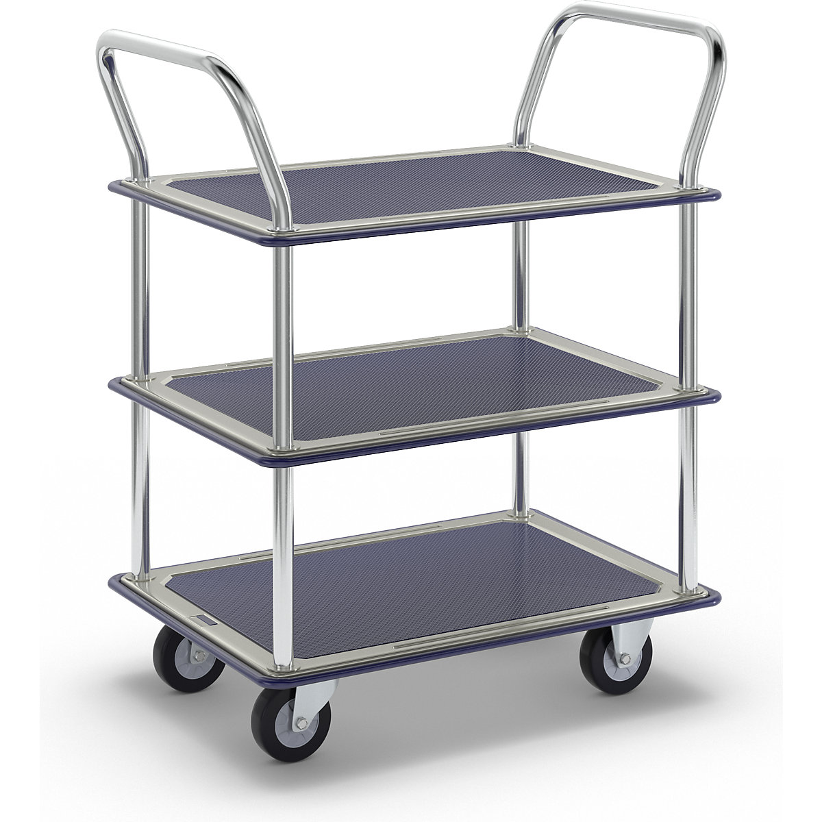 Carrello di servizio cromato