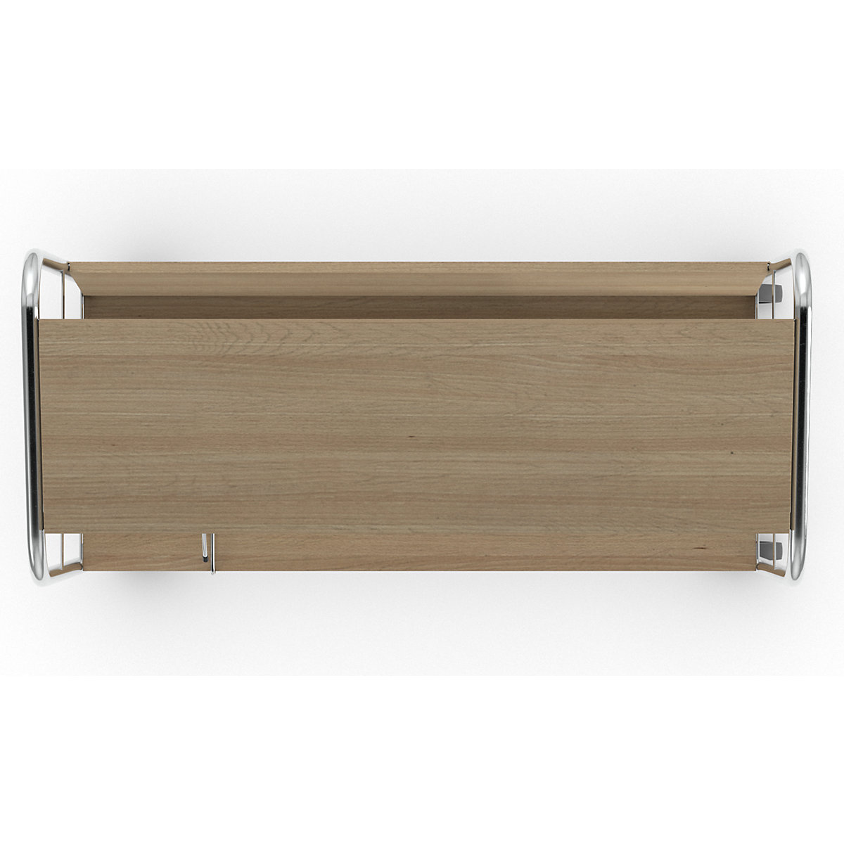 Carrello per raccoglitori con ripiano, cromato – HelgeNyberg (Foto prodotto 2)-1