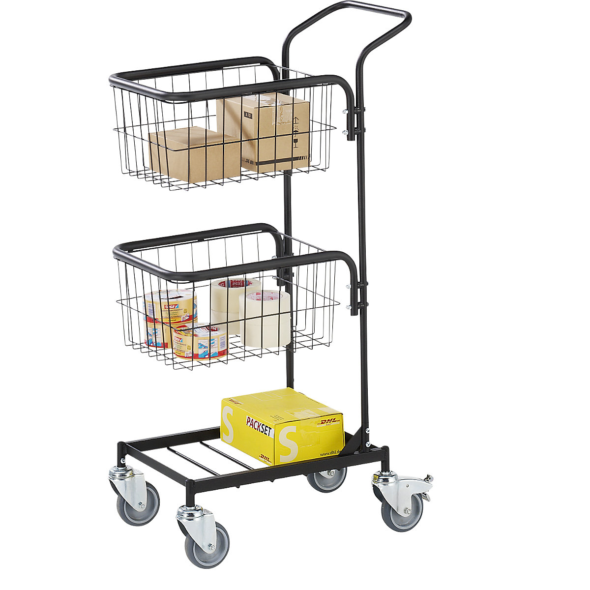 Carrello per ufficio KOMPAKT – eurokraft pro (Foto prodotto 3)-2
