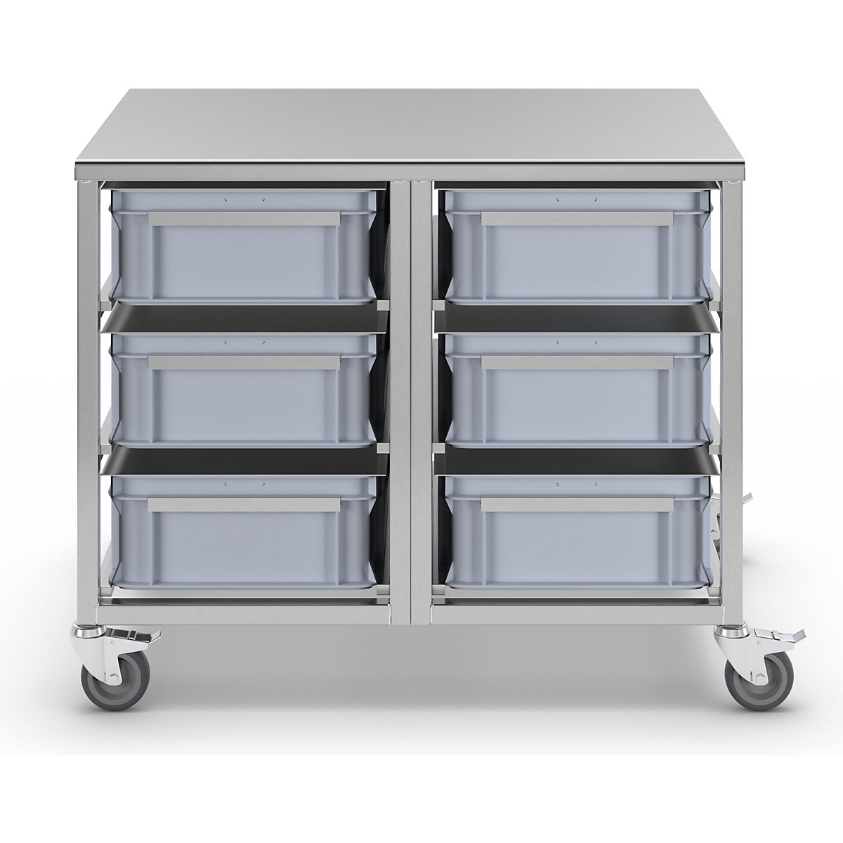 Carrello per contenitori in acciaio inox (Foto prodotto 2)-1