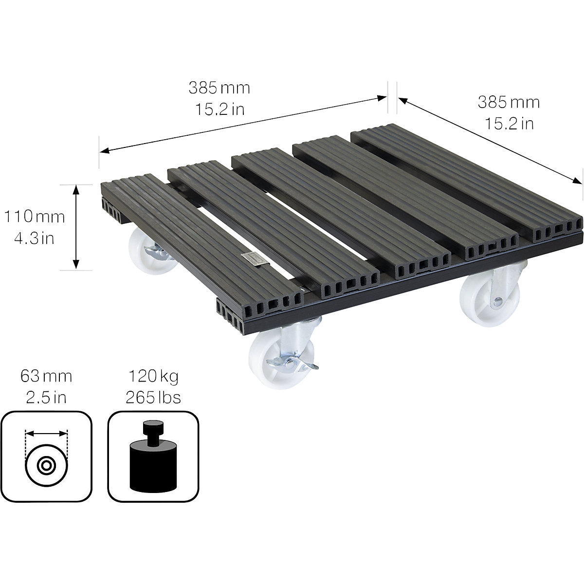Carrello portavasi WPC – Wagner (Foto prodotto 2)-1