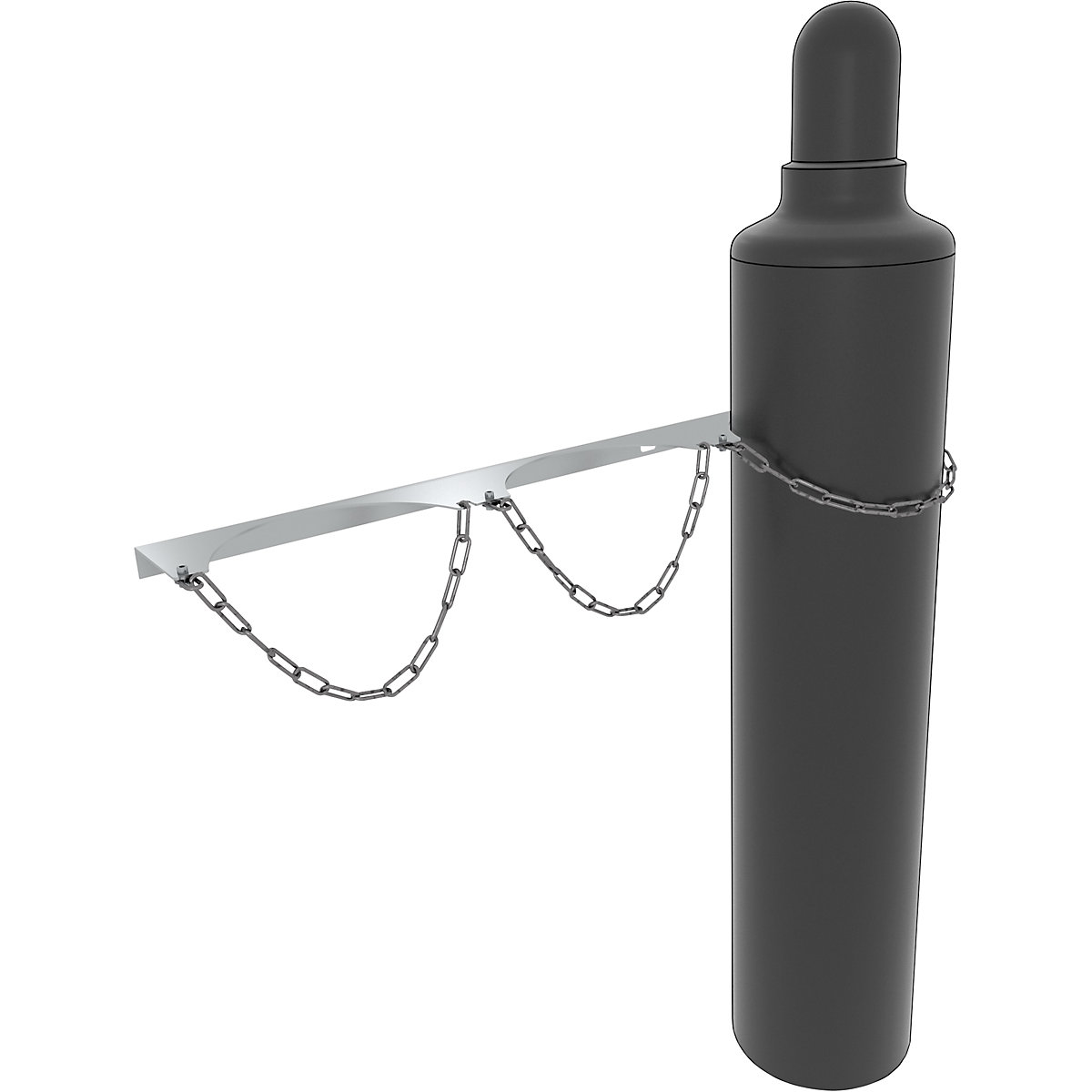 Supporto da parete per bombole di gas – eurokraft basic (Foto prodotto 2)-1