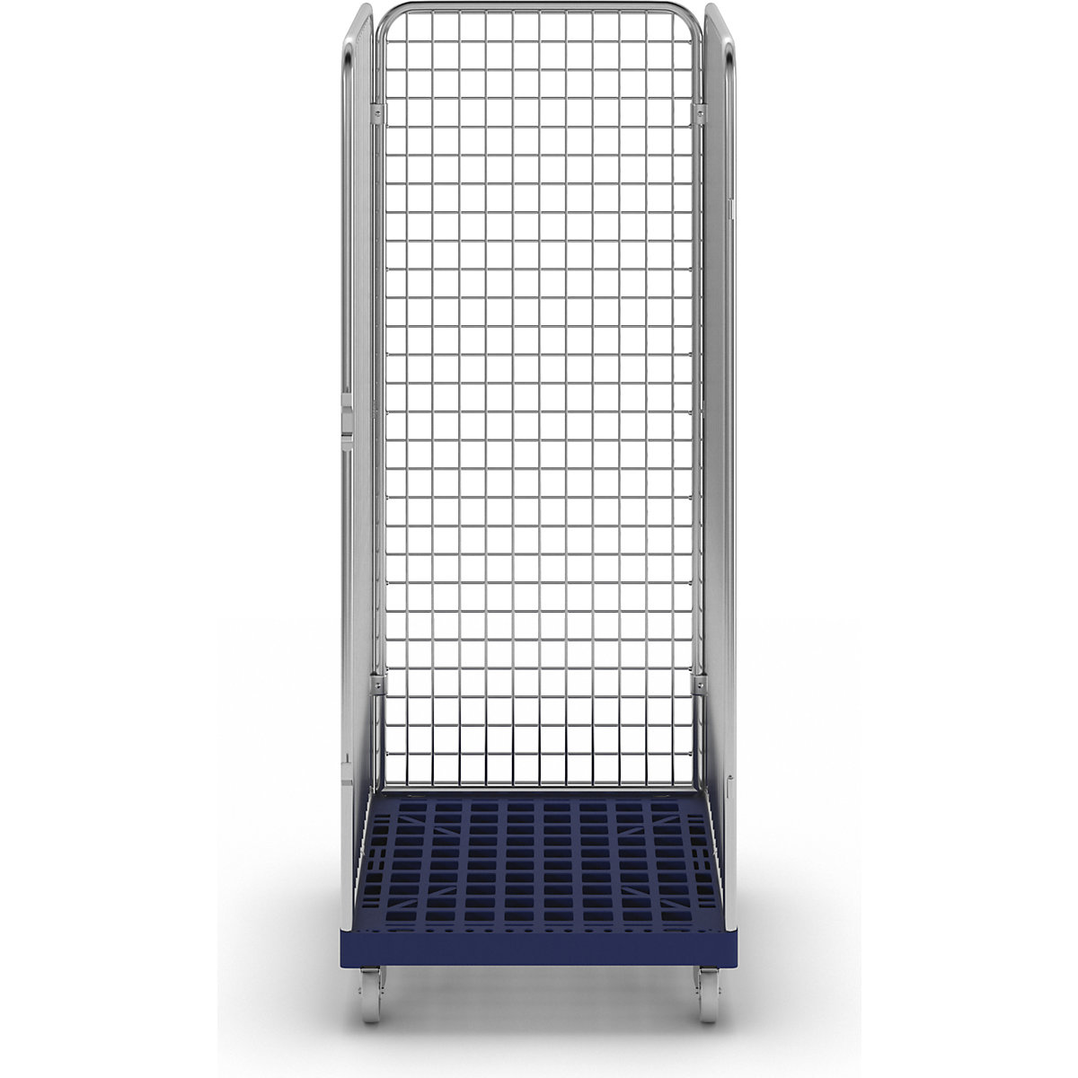 Contenitore a griglia con pianale in plastica con ruote (Foto prodotto 3)-2