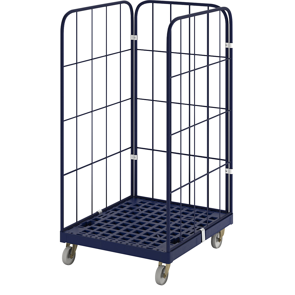 Rollcontainer con pianale in plastica con ruote