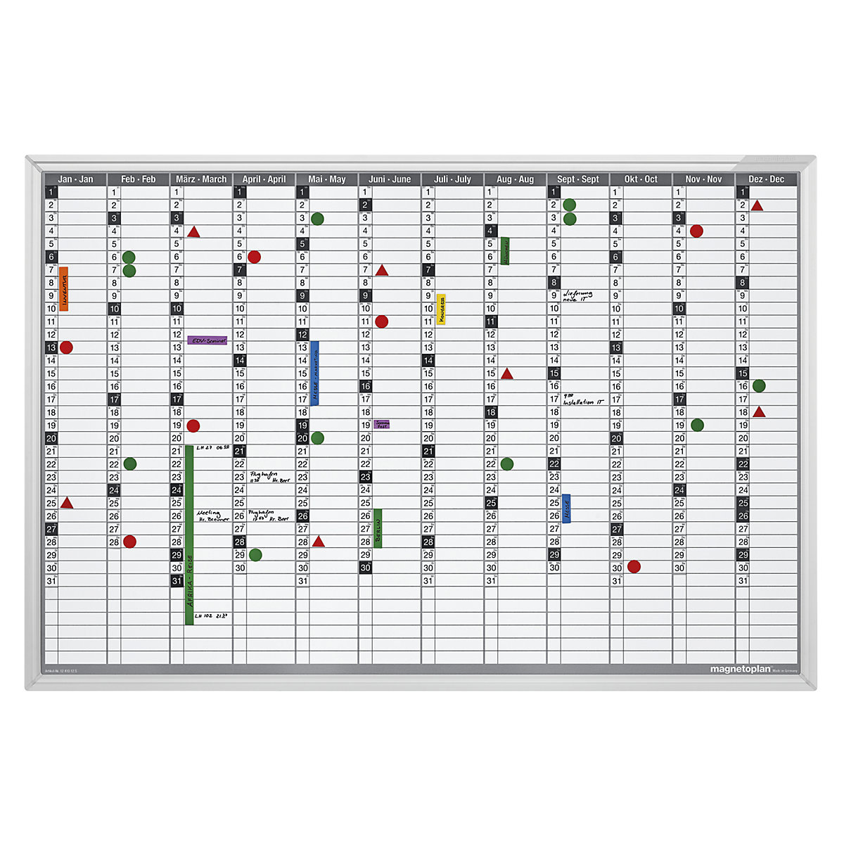Lavagna per planning annuale – magnetoplan (Foto prodotto 2)-1