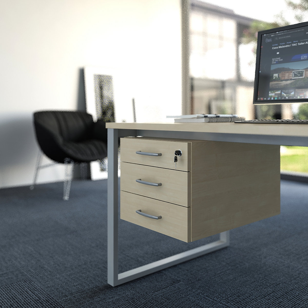 Armadietto sottopiano per Desk Duo (Foto prodotto 6)-5