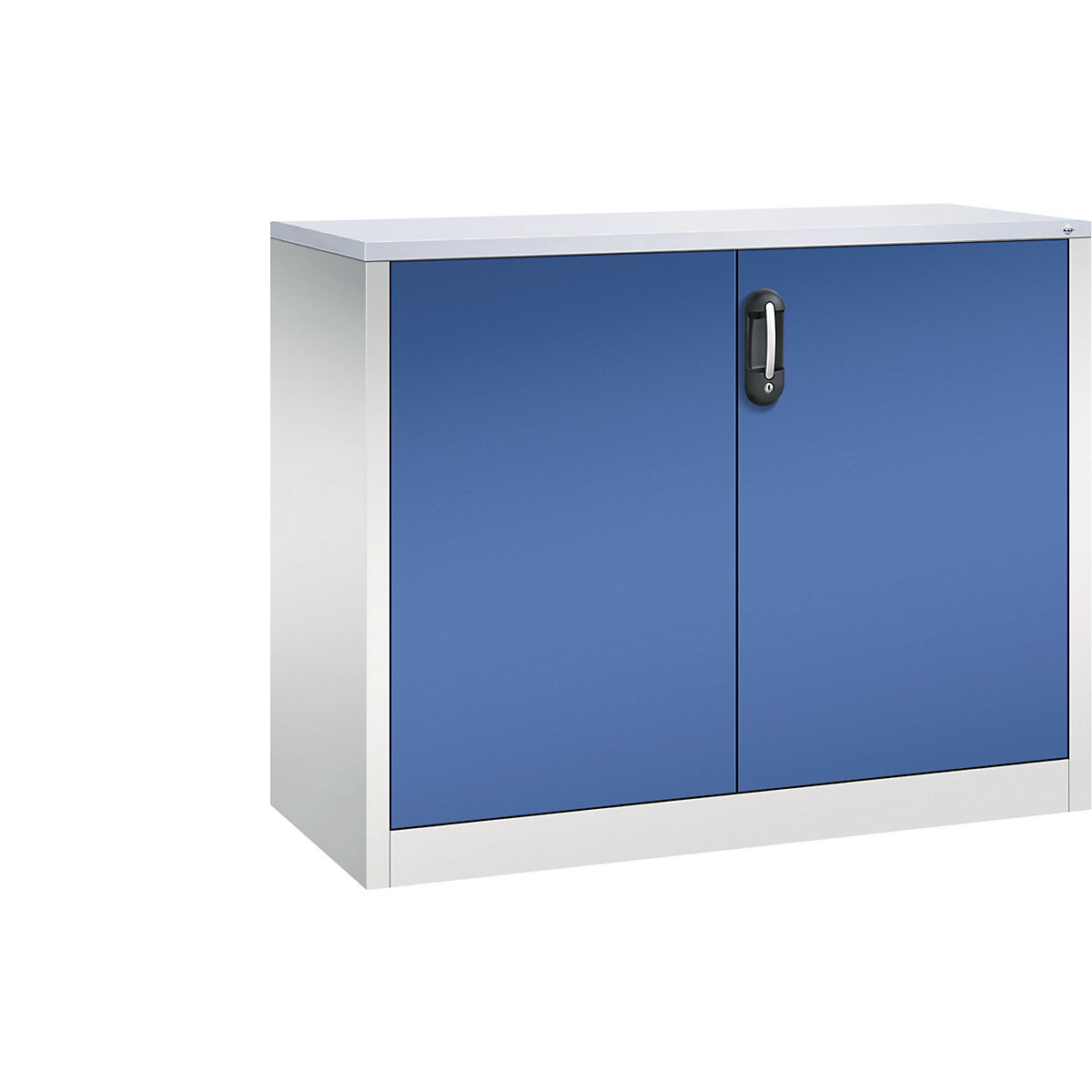 ACURADO mobiletto archivio – C+P, 2 file di raccoglitori, alt. x largh. x prof. 1000 x 1200 x 500 mm, grigio chiaro / blu genziana-15