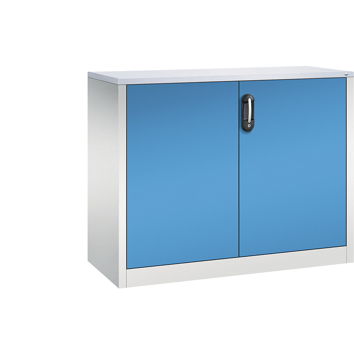ACURADO mobiletto archivio – C+P, 2 file di raccoglitori, alt. x largh. x prof. 1000 x 1200 x 500 mm, grigio chiaro / blu chiaro-10