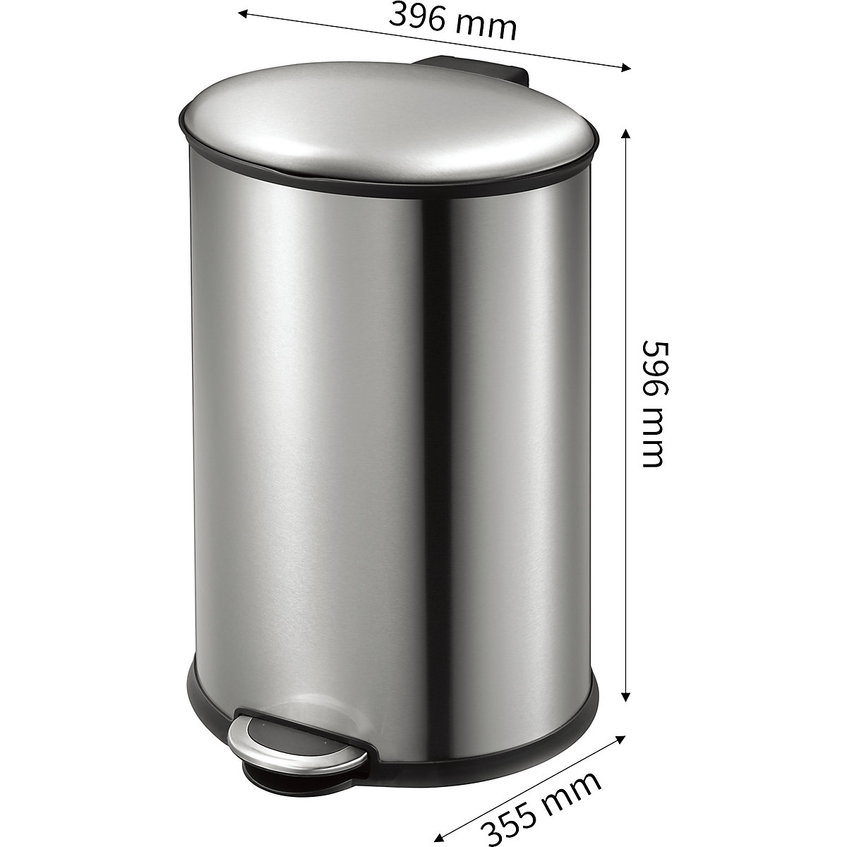Ovaler Tretabfallsammler EKO (Produktabbildung 2)-1