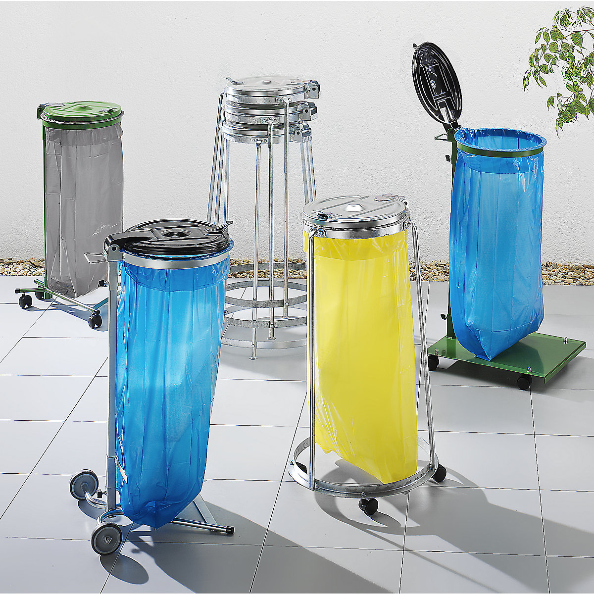 Müllsackständer mit Bodenplatte (Produktabbildung 3)-2