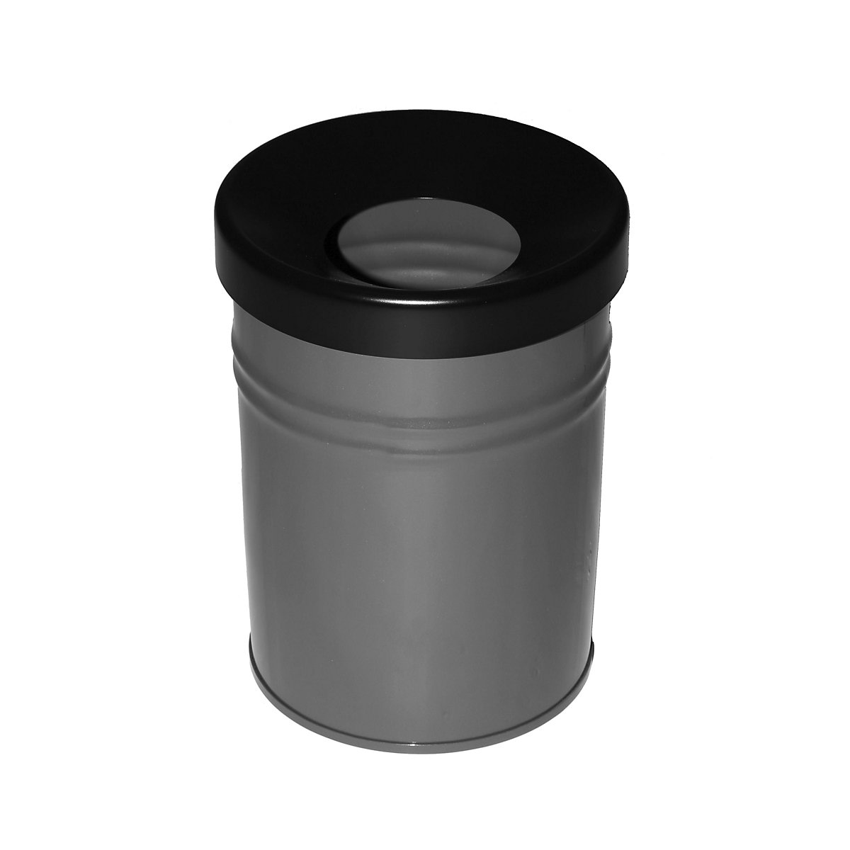 Abfallbehälter, selbstlöschend, Volumen 16 l, HxØ 340 x 245 mm, graphit-1