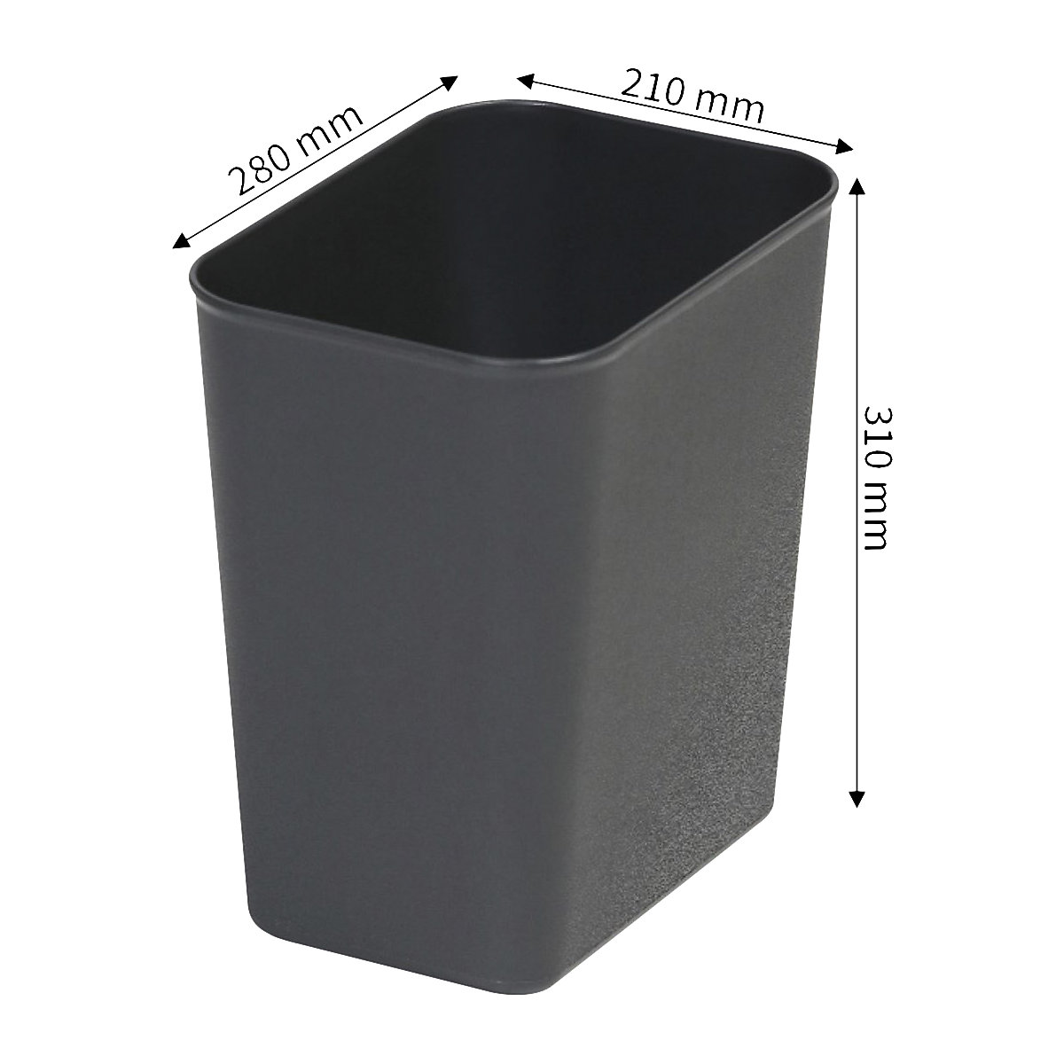 Feuerfester Papierkorb, eckig Probbax (Produktabbildung 4)-3