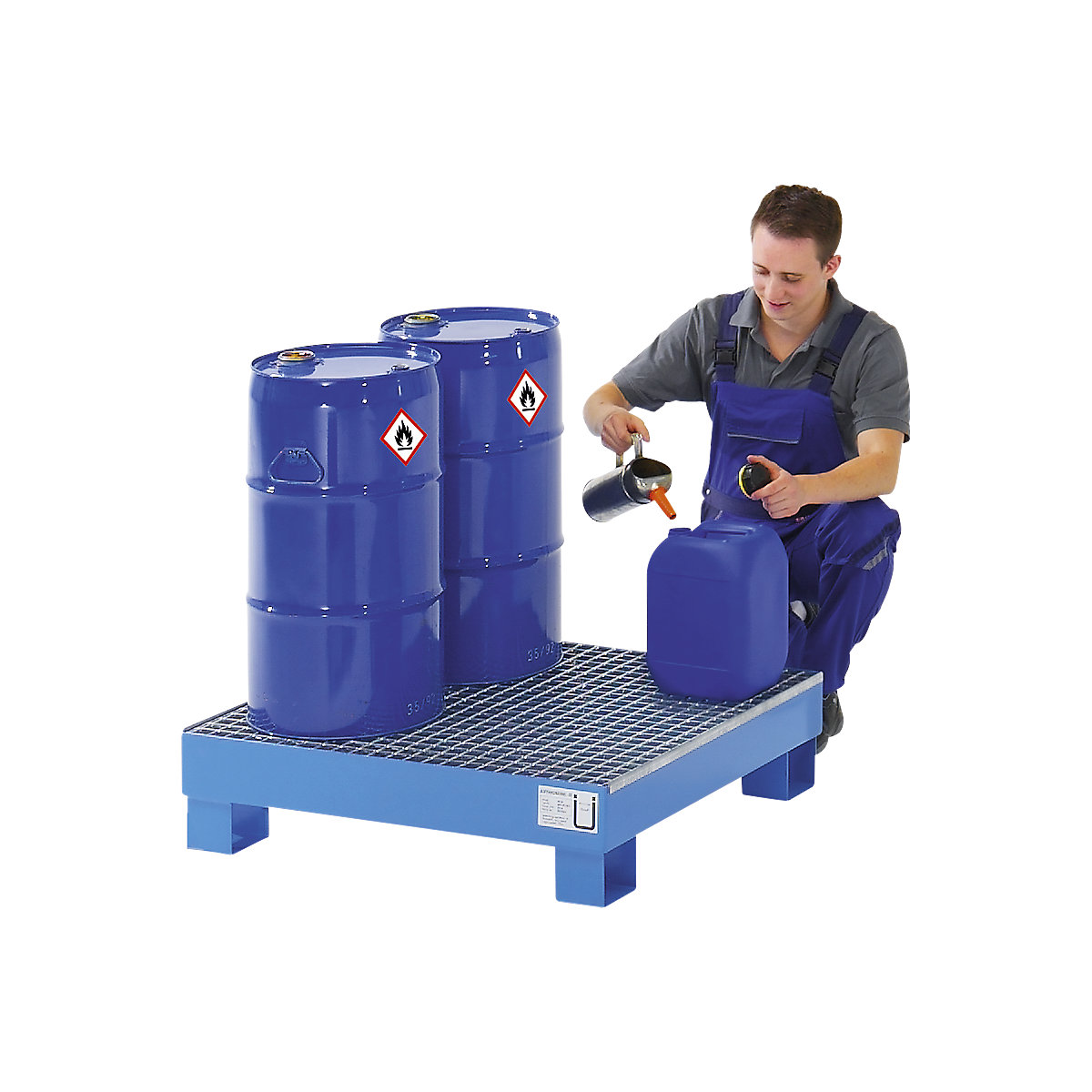 Auffangwanne für 60 l, mit Zulassung eurokraft basic (Produktabbildung 3)-2