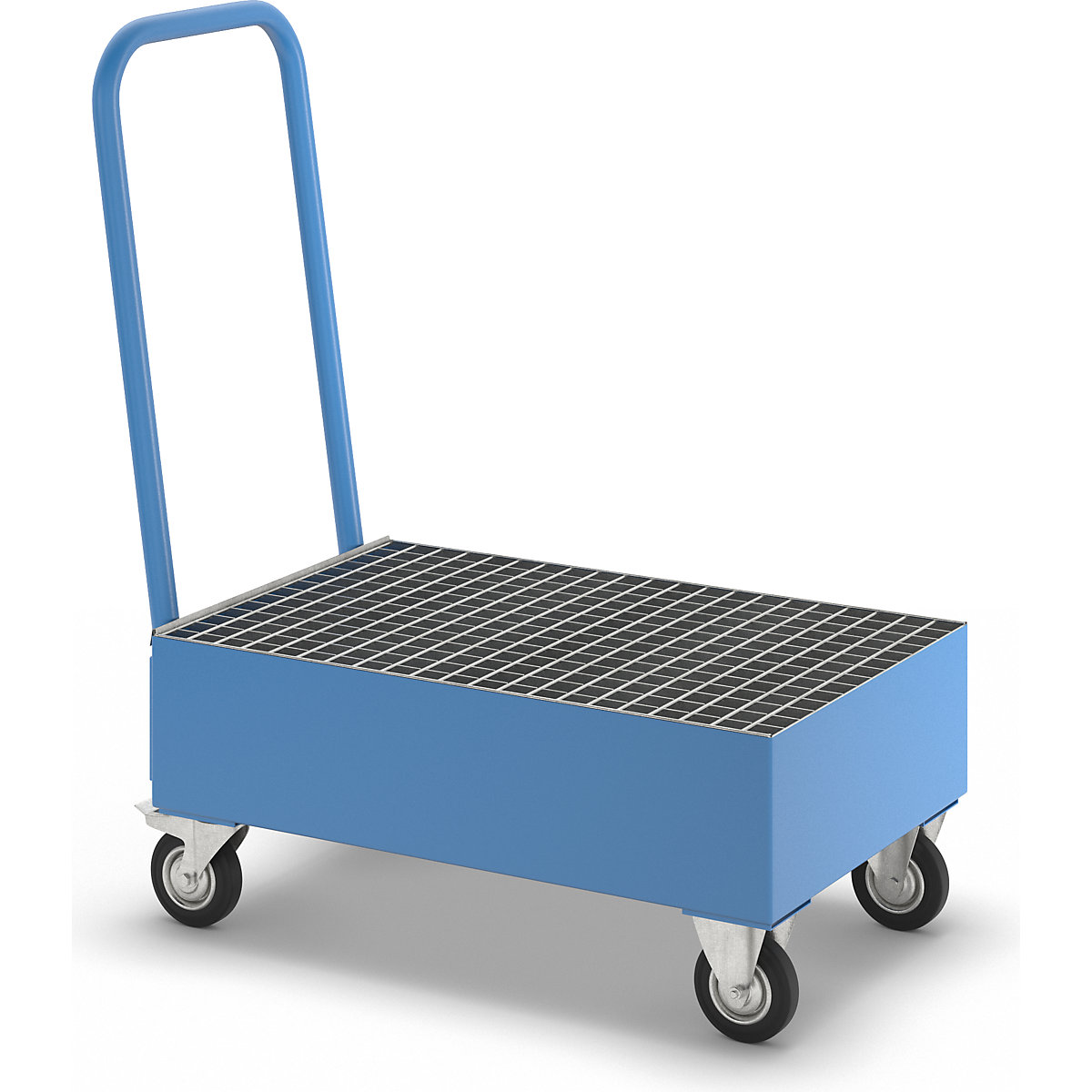 Fahrbare Auffangwanne aus Stahlblech, stehende Fässer eurokraft basic (Produktabbildung 4)-3