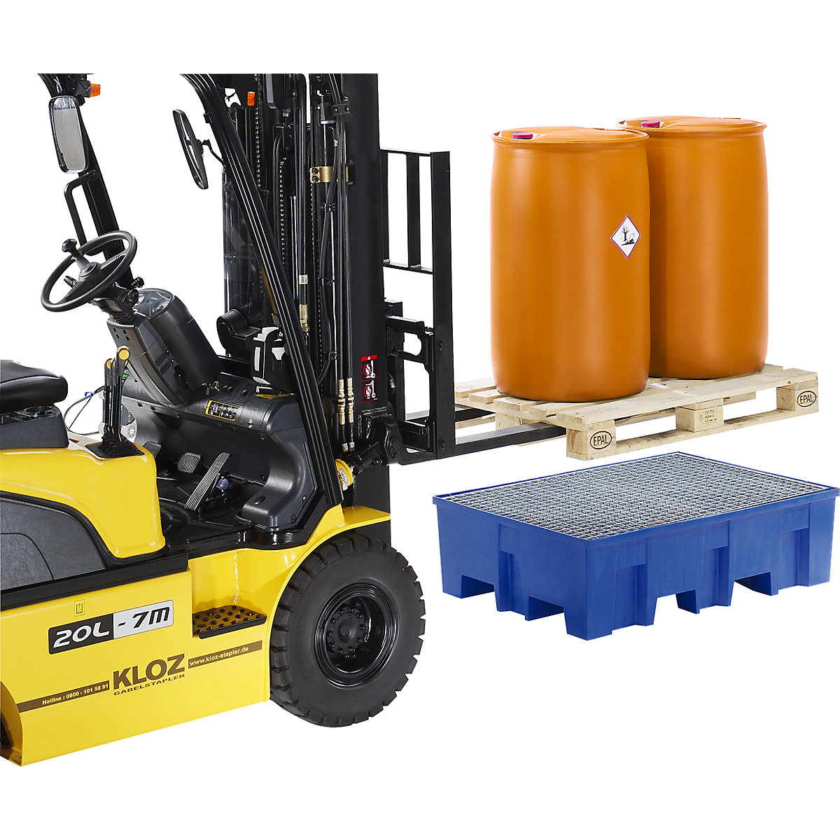 PE-Auffangwanne für 2 Fässer à 200 Liter (Produktabbildung 2)-1