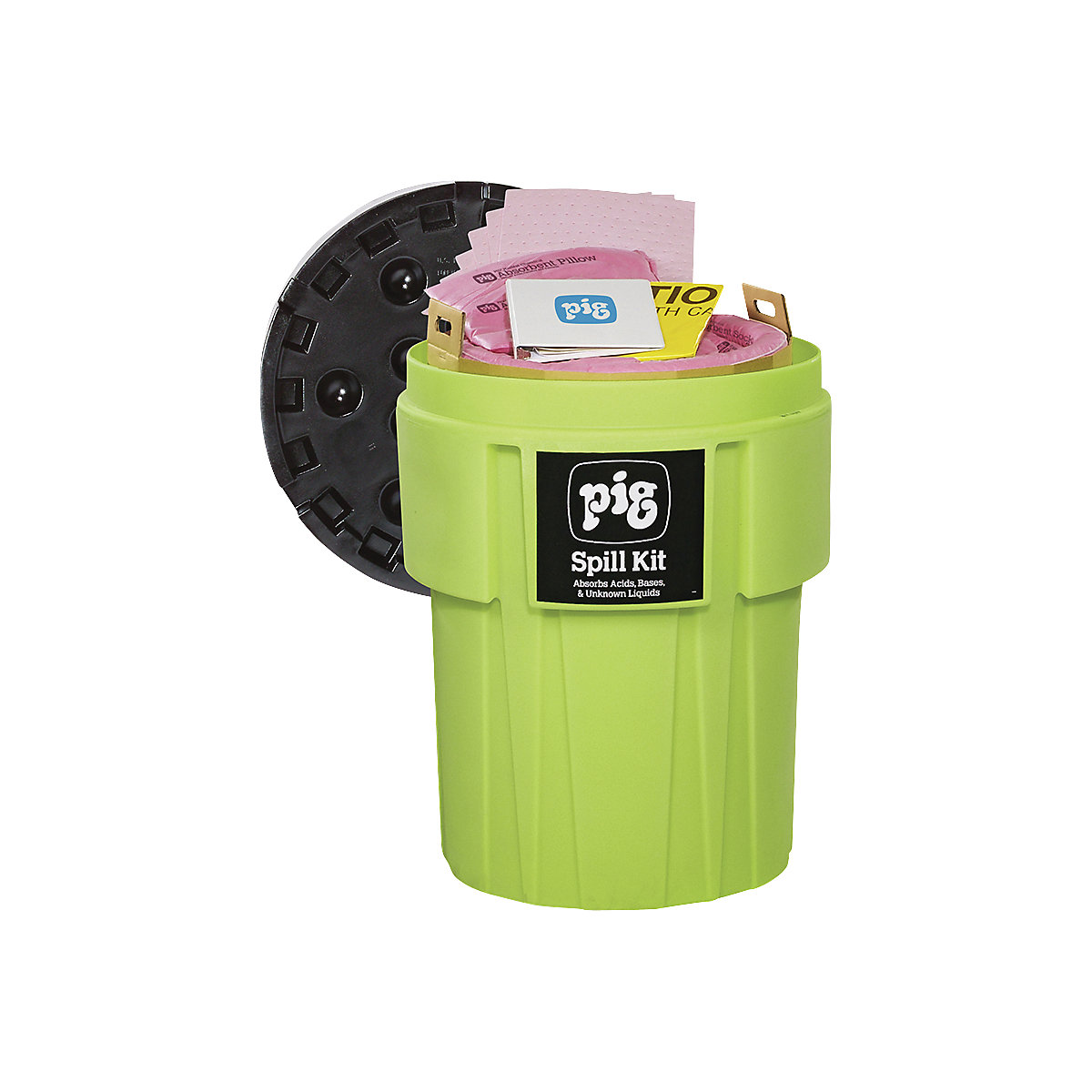 Notfall-Kit im 360-l-Signalfarbenbehälter PIG