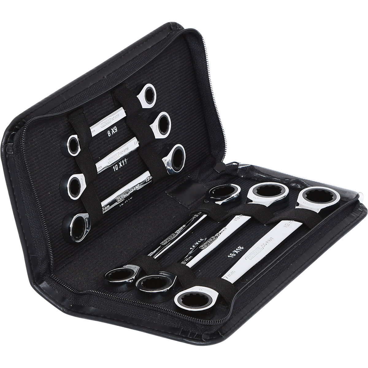 Set de chei inelare duble cu clichet GEARplus – KS Tools (Imagine produs 3)-2