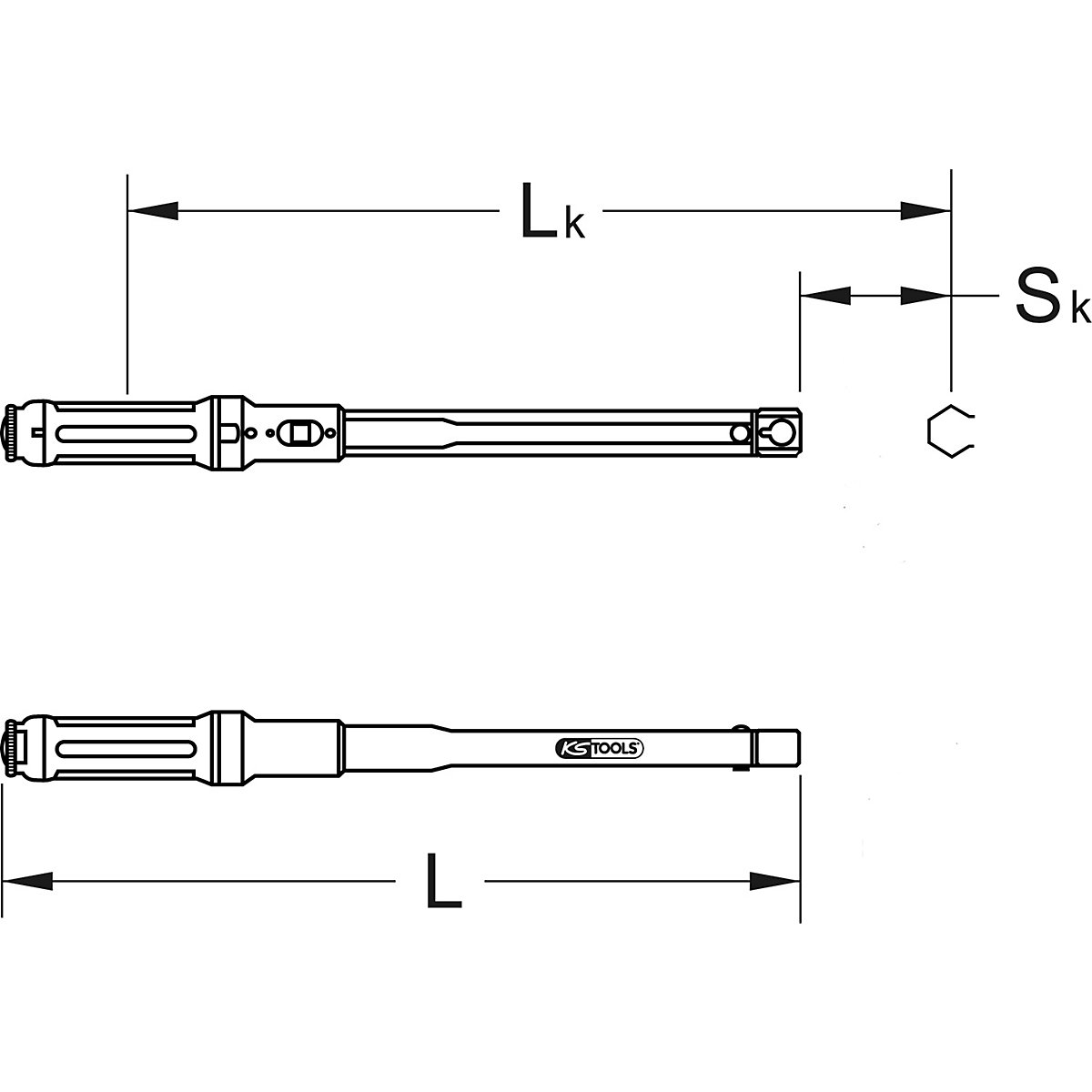Cheie dinamometrică atașabilă ERGOTORQUE®precision – KS Tools (Imagine produs 3)-2