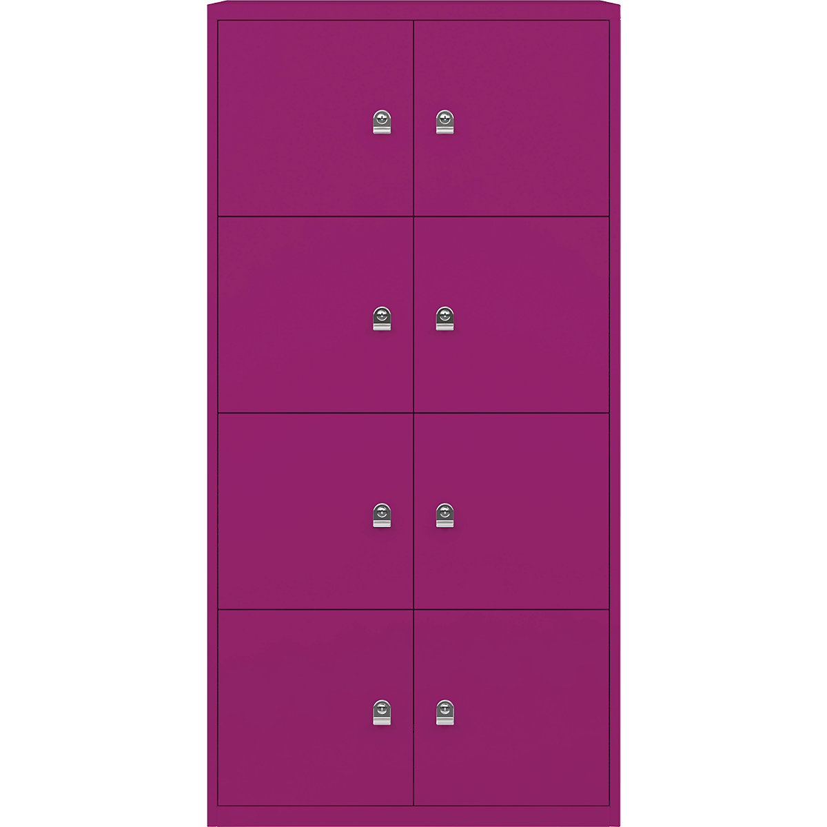 Ormar LateralFile™ Lodge – BISLEY, s 8 pretinaca sa zaključavanjem, visina po 375 mm, u fuksija ružičastoj boji-4
