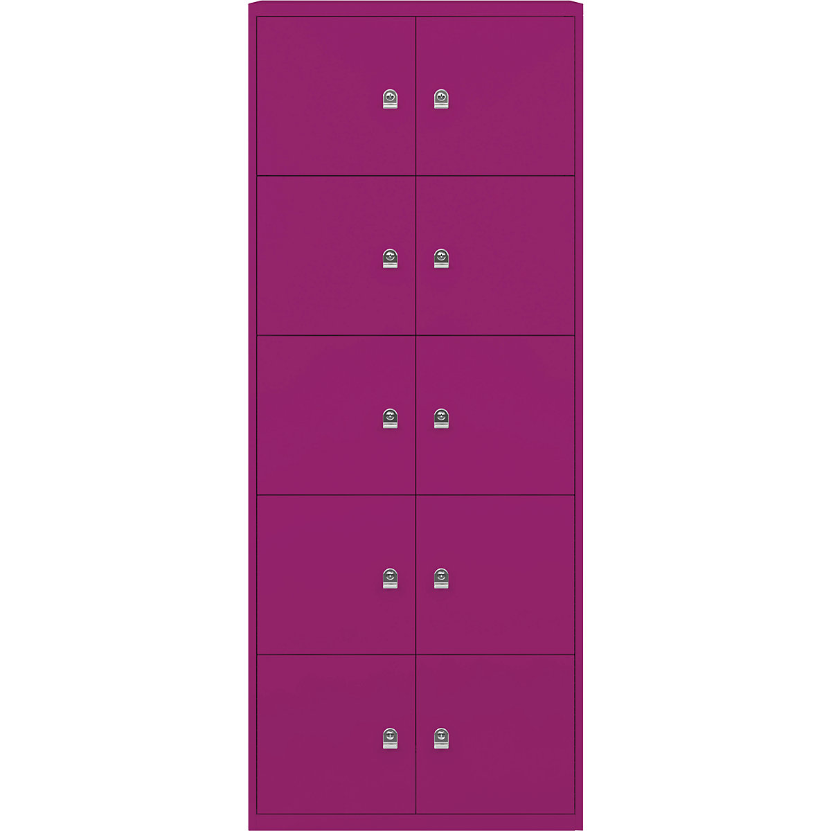 Ormar LateralFile™ Lodge – BISLEY, s 10 pretinaca sa zaključavanjem, visina po 375 mm, u fuksija ružičastoj boji-5