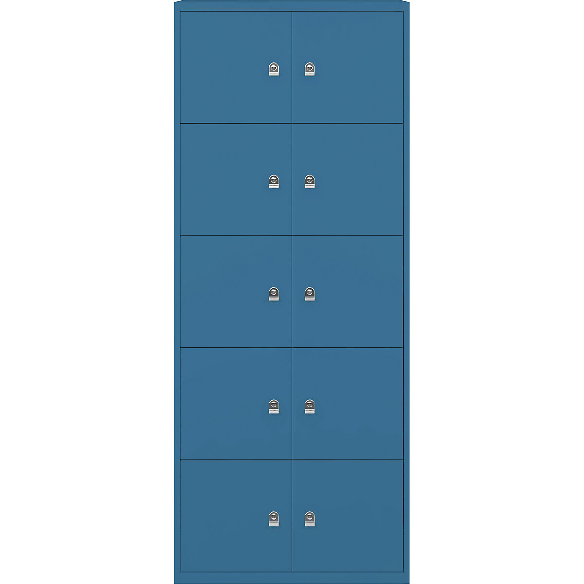 Ormar LateralFile™ Lodge – BISLEY, s 10 pretinaca sa zaključavanjem, visina po 375 mm, u azurno plavoj boji-11