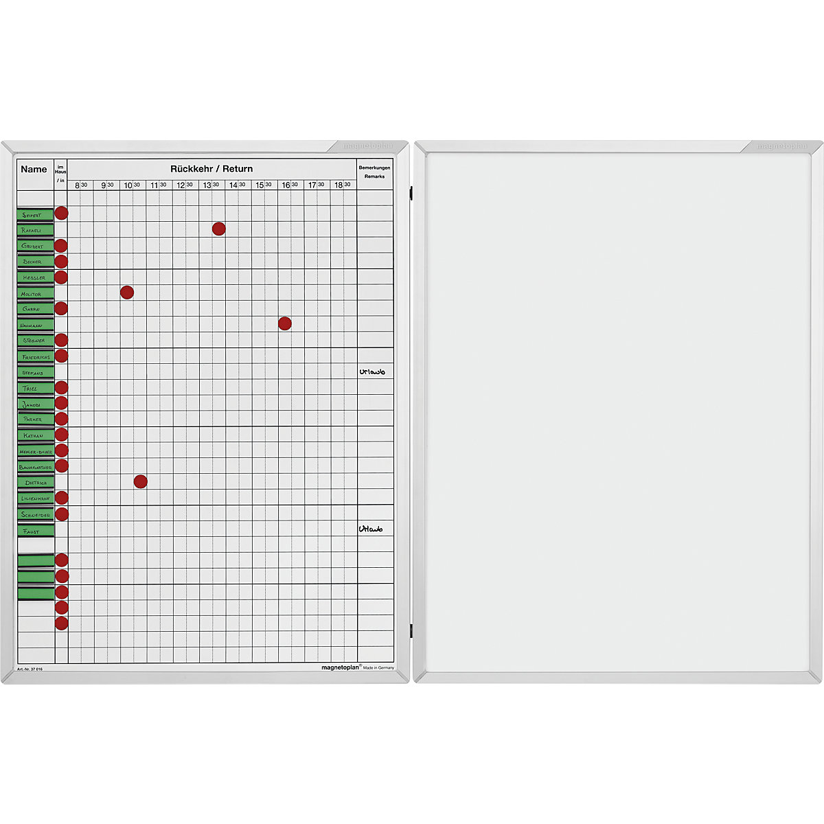 Planer za bilježenje prisutnosti i odsutnosti – magnetoplan (Prikaz proizvoda 2)-1