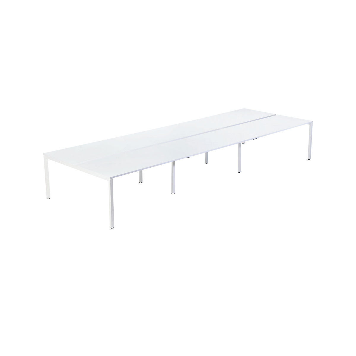 Pisaći stol za šest osoba – EasyDesk, širina 1600 / 4800 mm, dubina 600 / 1260 mm, u bijeloj boji-0