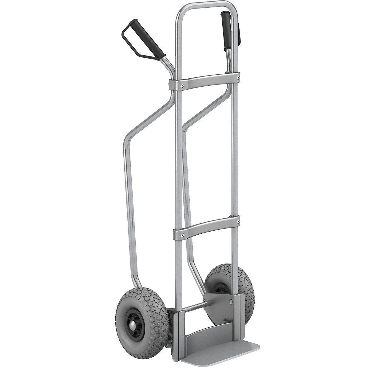 Taczka transportowa z płozami, ocynkowana – eurokraft pro, szer. x głęb. szufli 280 x 140 mm, ocynkowana, ogumienie z PU-0
